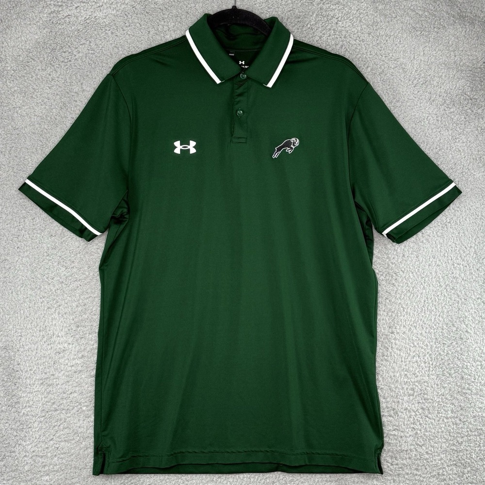 Colorado State Rams Under Armour Loose Polo Men's Medium Green Logo
